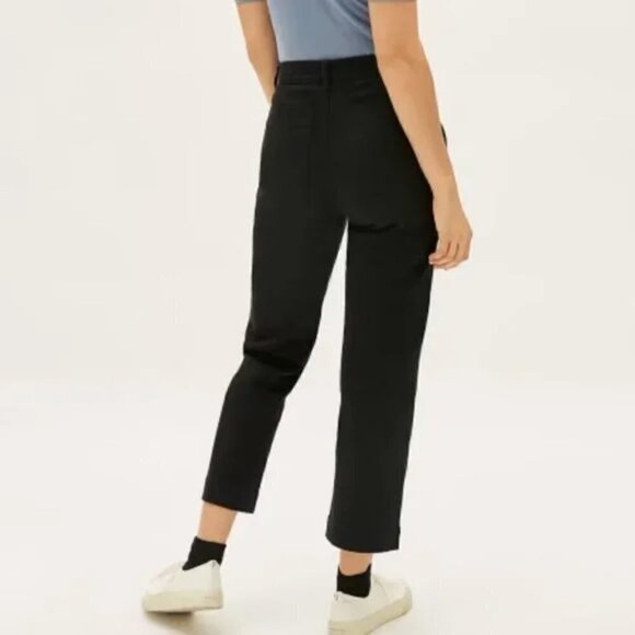 Everlane Straight Leg Crop Garment Dyed Jeans Black Size 00/24 NWT - Picture 3 of 13